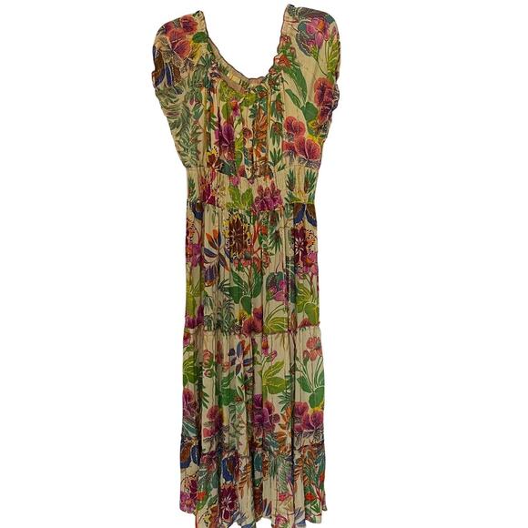 Me 2 Magic Women's Floral Bohemian Summer Festival Floral Maxi Dress Size Large - Picture 1 of 10